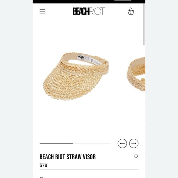 Beach Riot Straw Visor 🆕 - Picture 4 of 5